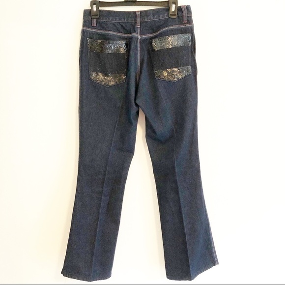 Tommy Jeans dark-wash sequin bootcut jean. Size 9 - Picture 3 of 9